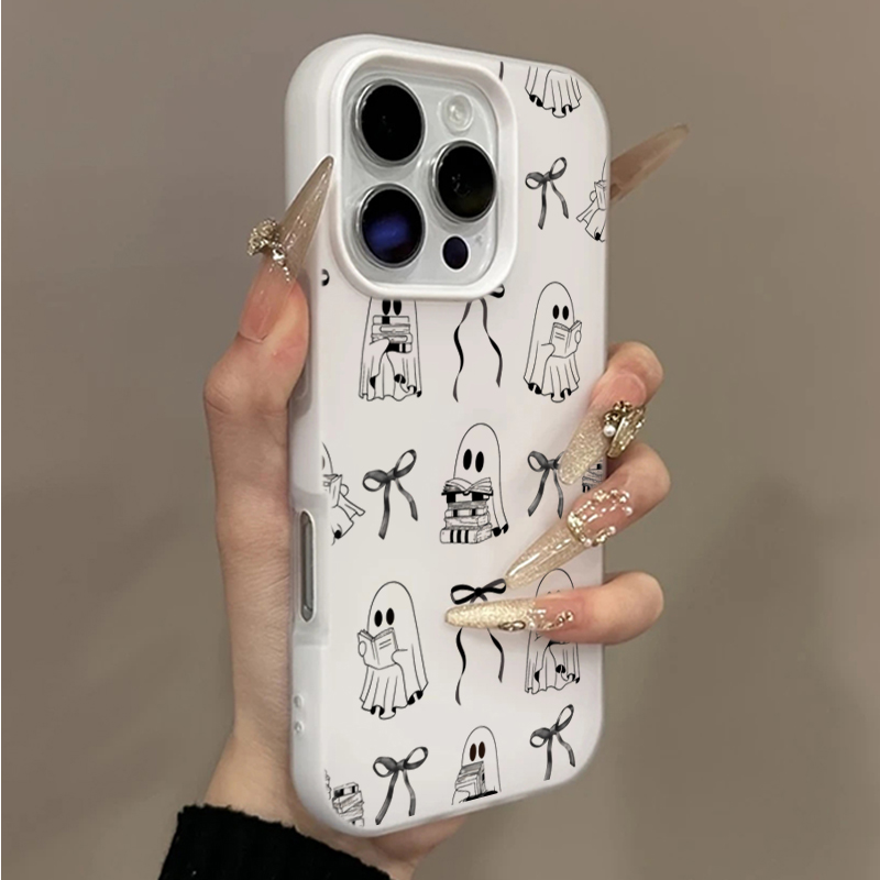 Apple Iphone 15 - Casing Ponsel Motif Buku Hantu Halloween