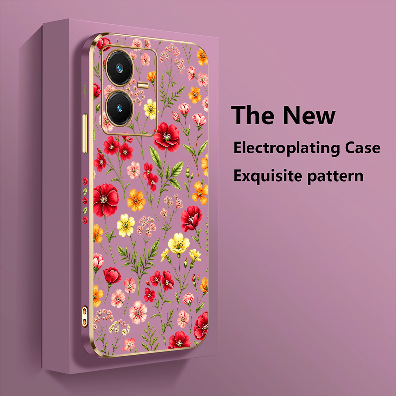 Casing Motif Bunga Lucu Untuk  - Vivo V40 ulasan dan harga